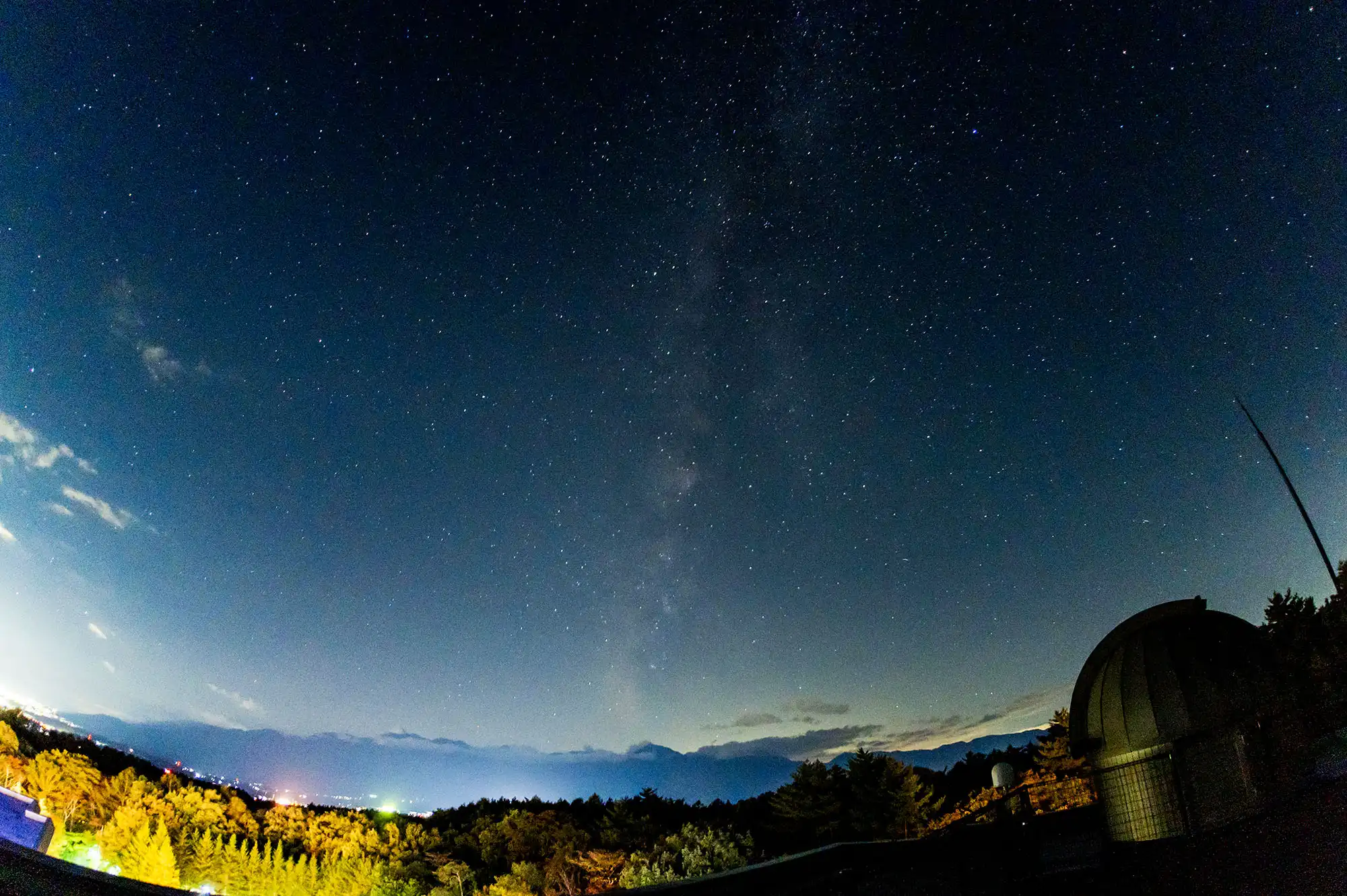 Observation deck at night